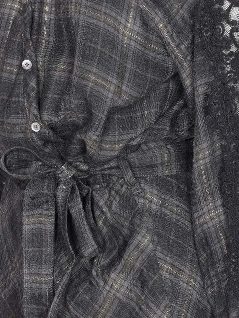 PINKO Osane check maxi dress - Black