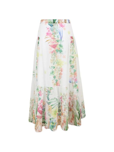 Charo Ruiz Ibiza Roselle floral-prim buttoned skirt - White - zdjęcie produktu nr 2