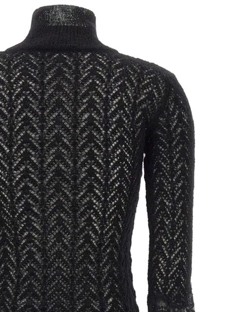 Blumarine Marabu lace-insert sweater - Black