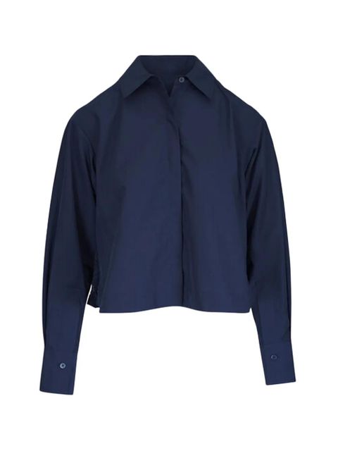 Simkhai Kacey lace pleated shirt - Blue - zdjęcie produktu nr 1