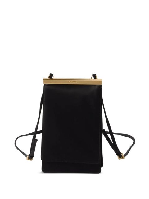 Prada mini logo-lettering shoulder bag - Black - zdjęcie produktu nr 1