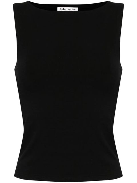 Reformation Dusk boat-neck top - Black - zdjęcie produktu nr 1