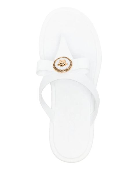 Versace Gianni Ribbon flip flops - White