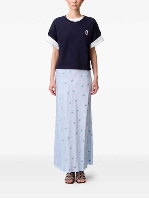 Claudie Pierlot floral-print midi skirt - Blue - zdjęcie produktu nr 2