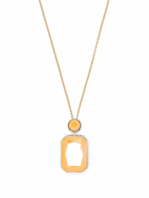 Swarovski Orbita octagon cut crystal necklace - Gold - zdjęcie produktu nr 1