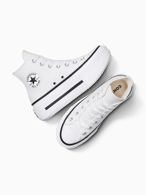 Converse trampki Chuck Taylor All Star Lift Double Stack unisex kolor biały A12976C