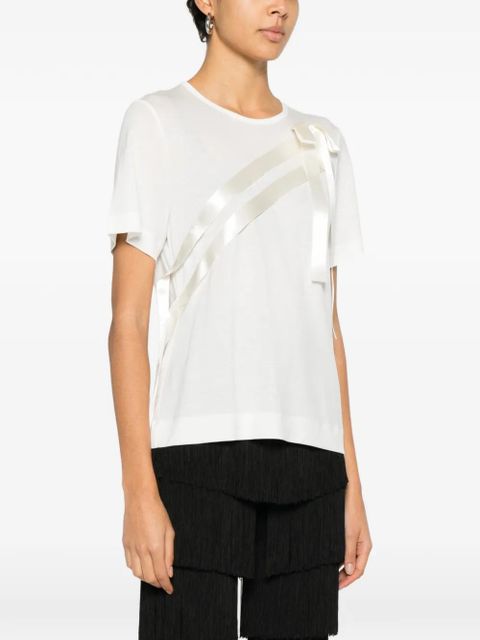 Simone Rocha sash bow T-shirt - White - zdjęcie produktu nr 2