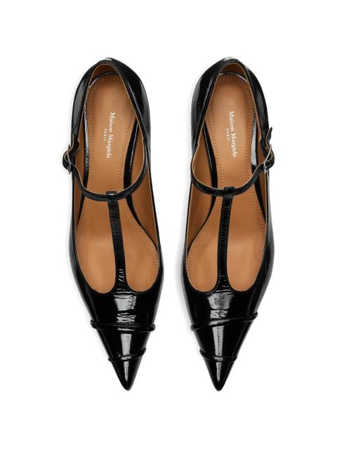 Maison Margiela T-strap pointed pumps - Black