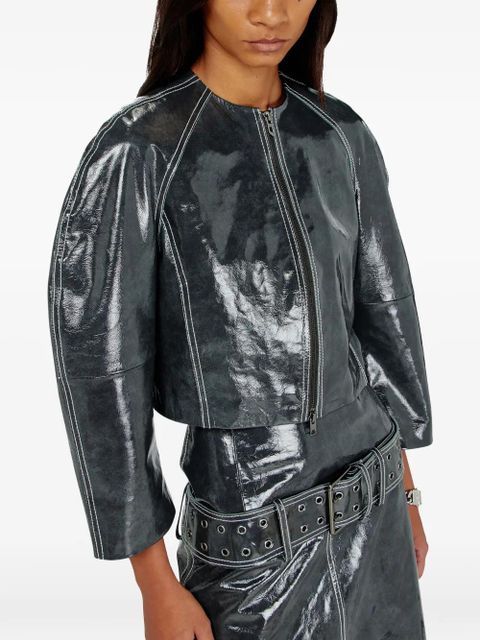 Diesel zip-up cropped jacket - Grey