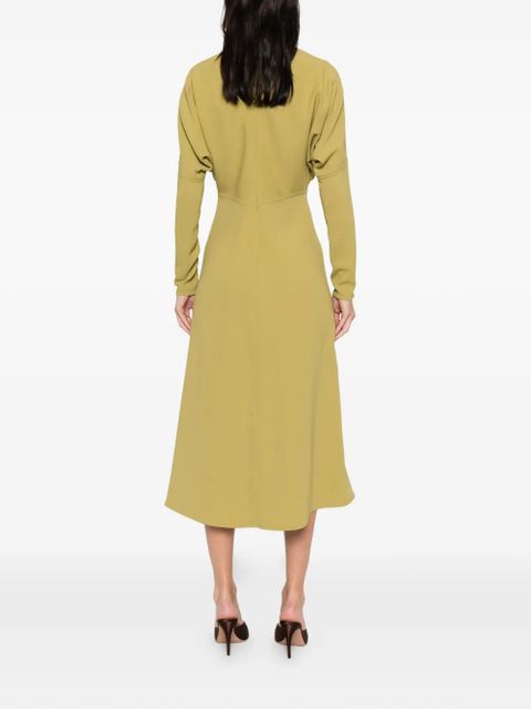 Victoria Beckham Dolman long-sleeve midi dress - Green