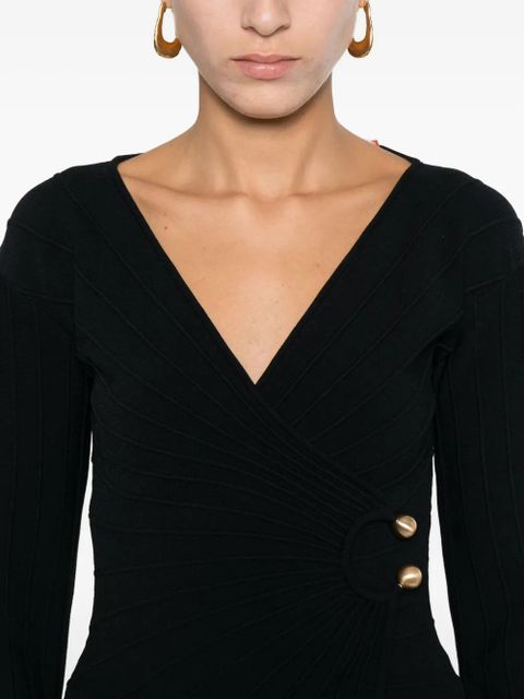 Cult Gaia buttoned asymmetric top - Black