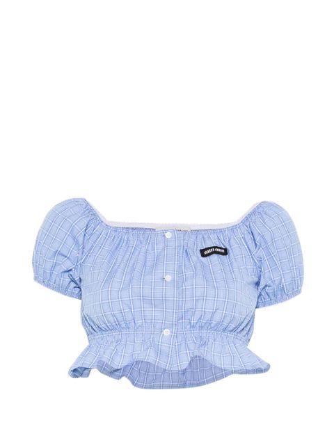 Miu Miu checked shirt - Blue - zdjęcie produktu nr 1