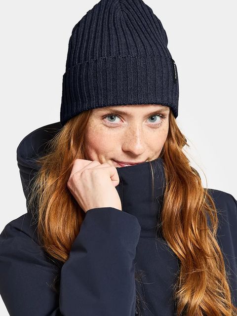 Didriksons czapka bawełniana LAKEN kolor granatowy 505757