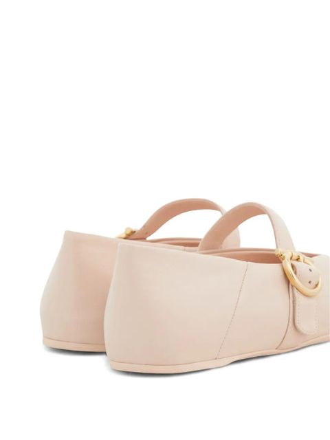 Ferragamo Gancini-buckle ballet flats - Pink