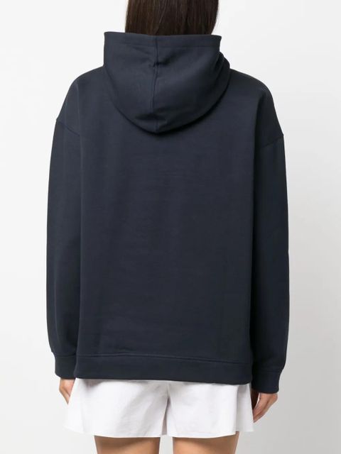 GANNI Isoli Flower organic cotton hoodie - Blue
