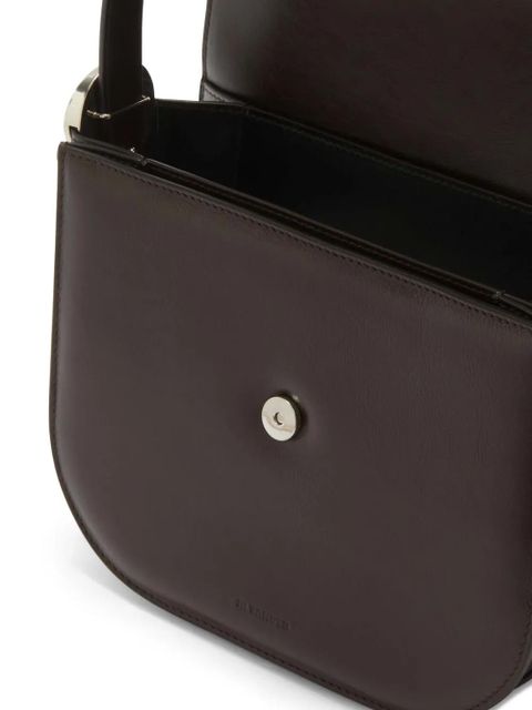 Jil Sander Coin leather crossbody bag - Brown