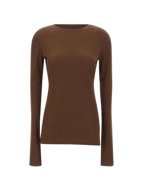 ENTIRE STUDIOS Sheer long sleeve top - Brown - zdjęcie produktu nr 1
