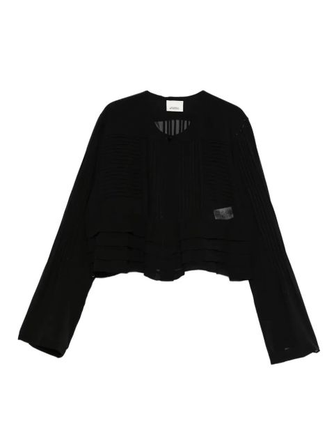 ISABEL MARANT pleated-panel blouse - Black - zdjęcie produktu nr 1