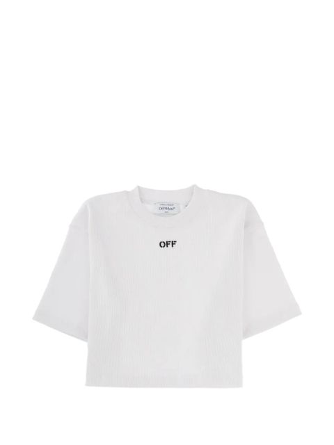 Off-White cropped ribbed top - zdjęcie produktu nr 1