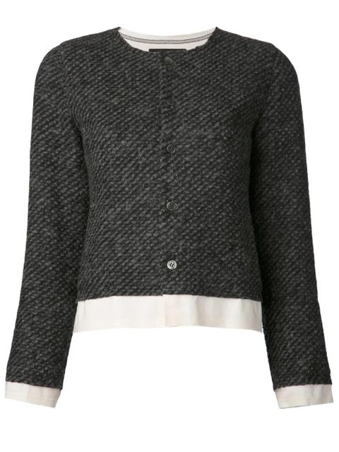 Comme Des Garçons tweed cardigan jacket - Black - zdjęcie produktu nr 1