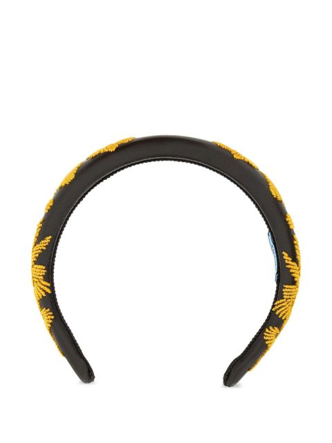 Prada embroidered hairband - Black