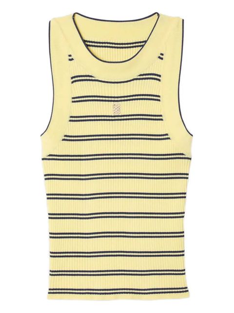 SANDRO ribbed striped top - LIGHT YELLOW - zdjęcie produktu nr 1