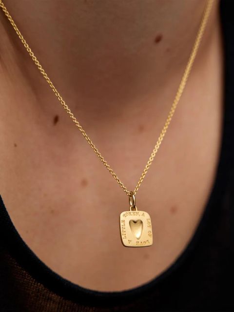 Monica Vinader GP Love Token pendant - Gold - zdjęcie produktu nr 1
