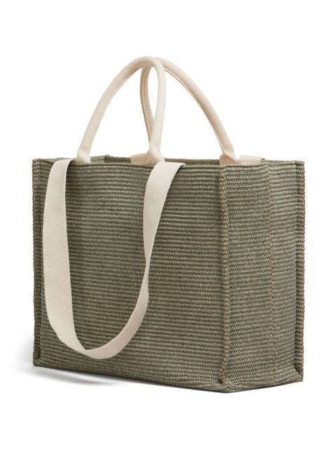 Marni large raffia tote bag - Green