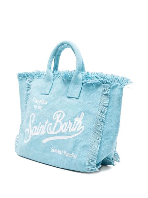 MC2 Saint Barth logo-print tote bag - Blue