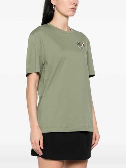 PINKO embroidered T-shirt - Green