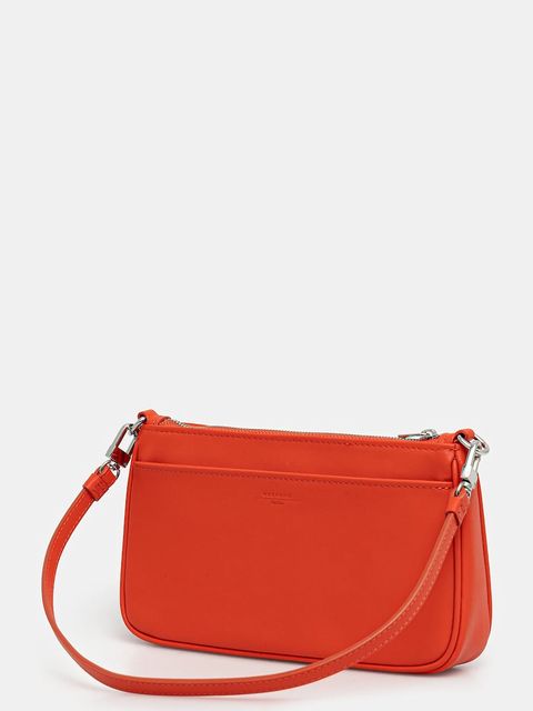 Weekend Max Mara torebka skórzana AENTRATA kolor pomarańczowy 2615711014600