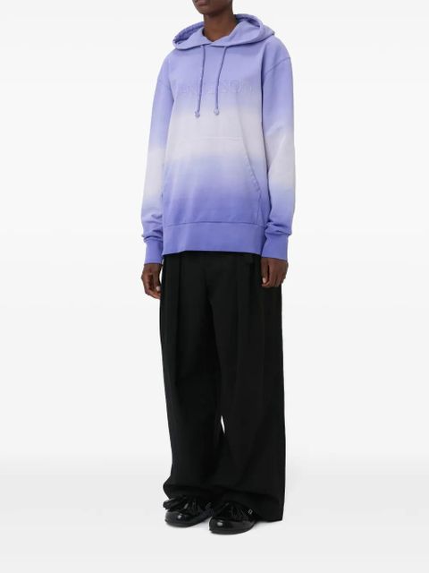 JW Anderson logo-embroidered gradient hoodie - Purple