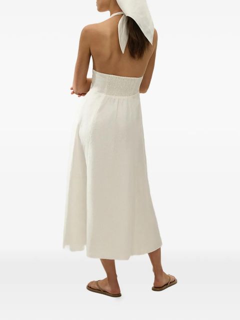 Faithfull the Brand Bianca halter-neck midi dress - White