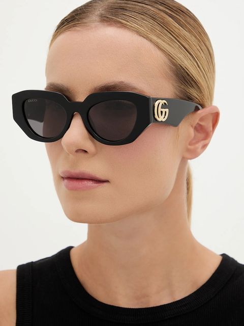 Gucci okulary przeciwsłoneczne damskie kolor czarny GG1421S - zdjęcie produktu nr 1