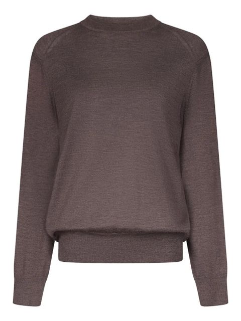 LouLou de Saison Ditto fluid ribbed crew-neck sweater - Brown - zdjęcie produktu nr 1