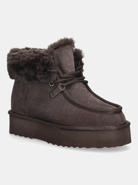 Answear.LAB śniegowce zamszowe kolor brązowy - zdjęcie produktu nr 1