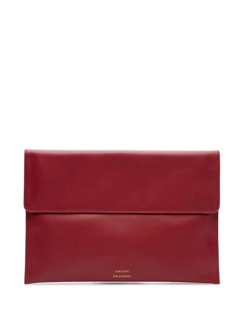 LouLou de Saison Gaia leather clutch bag - Red - zdjęcie produktu nr 1