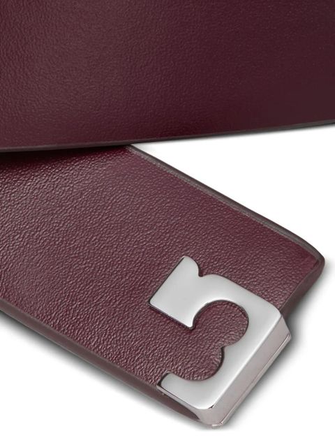 Tory Burch logo-plaque leather belt - Red