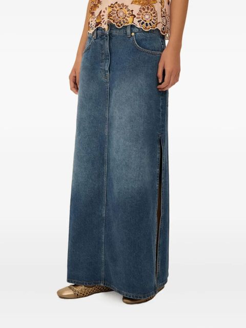 FARM Rio side-slit maxi skirt - Blue - zdjęcie produktu nr 1