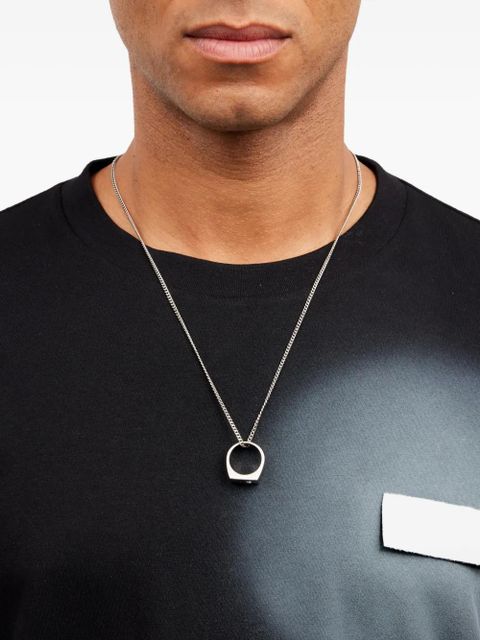 MM6 Maison Margiela ring-pendant necklace - Silver