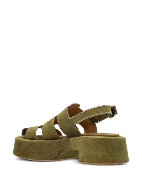 JW Anderson 50mm platform fisherman sandals - Green