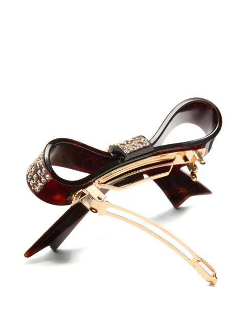 Valentino Garavani Vlogo Signature hair clip - Brown