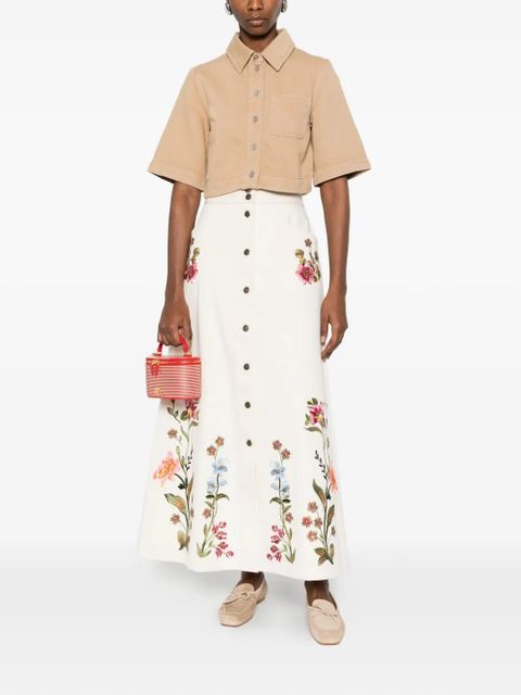 Valentino Garavani floral-print buttoned maxi skirt - Neutrals - zdjęcie produktu nr 2