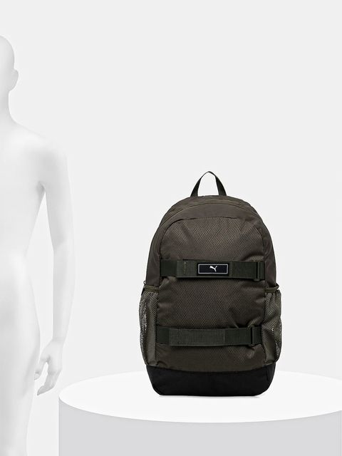 Puma plecak kolor zielony duży gładki 91320