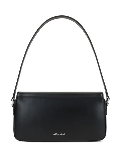 Self-Portrait Bow-Detail Shoulder Bag - Black