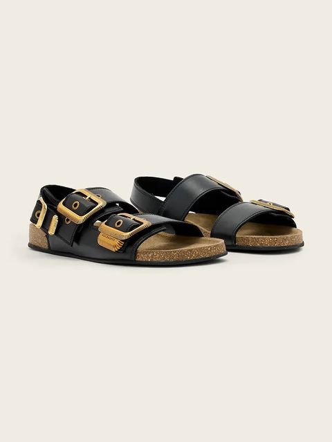 AllSaints sandały na płaskim obcasie damskie skórzane Staffa Sandal - zdjęcie produktu nr 1
