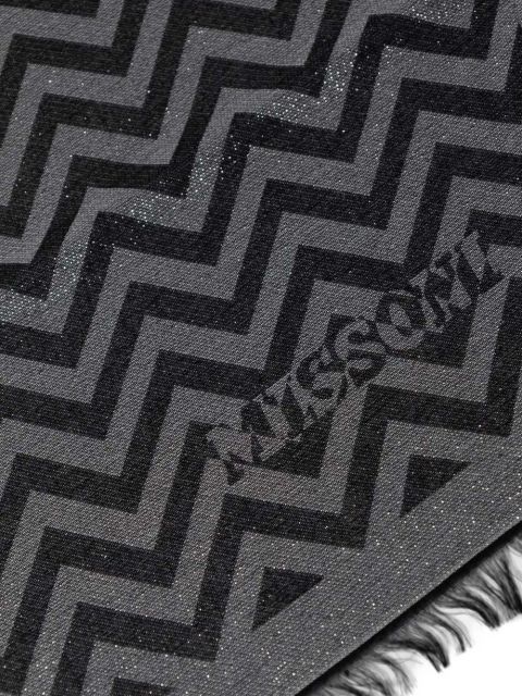 Missoni zigzag-patterned scarf - Black