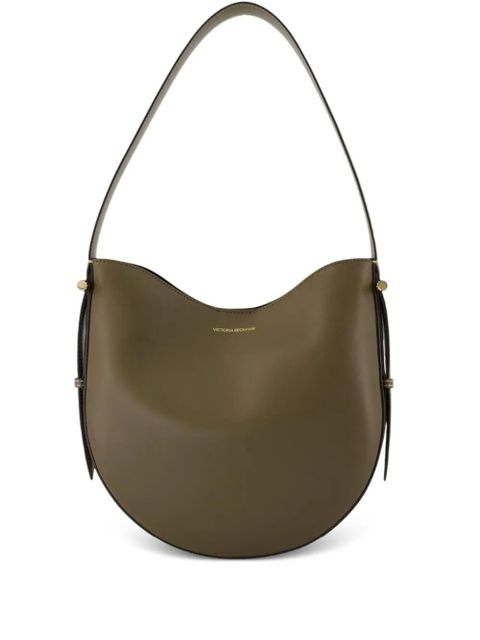 Victoria Beckham medium Dia half-moon calfskin shoulder bag - Green - zdjęcie produktu nr 1