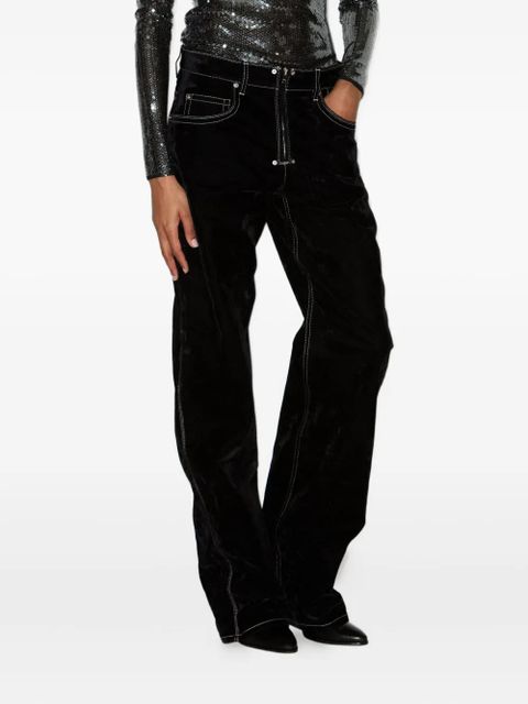ISABEL MARANT Stelyna contrast-stitch trousers - Black - zdjęcie produktu nr 2