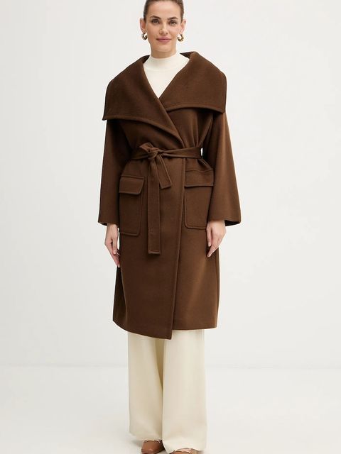 MAX&Co. płaszcz wełniany kolor brązowy 2526016014200 - zdjęcie produktu nr 1